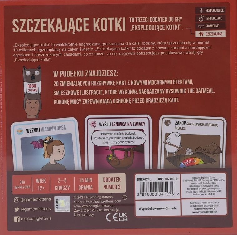 Rebel, Eksplodujące Kotki: Szczekające Kotki, dodatek do gry