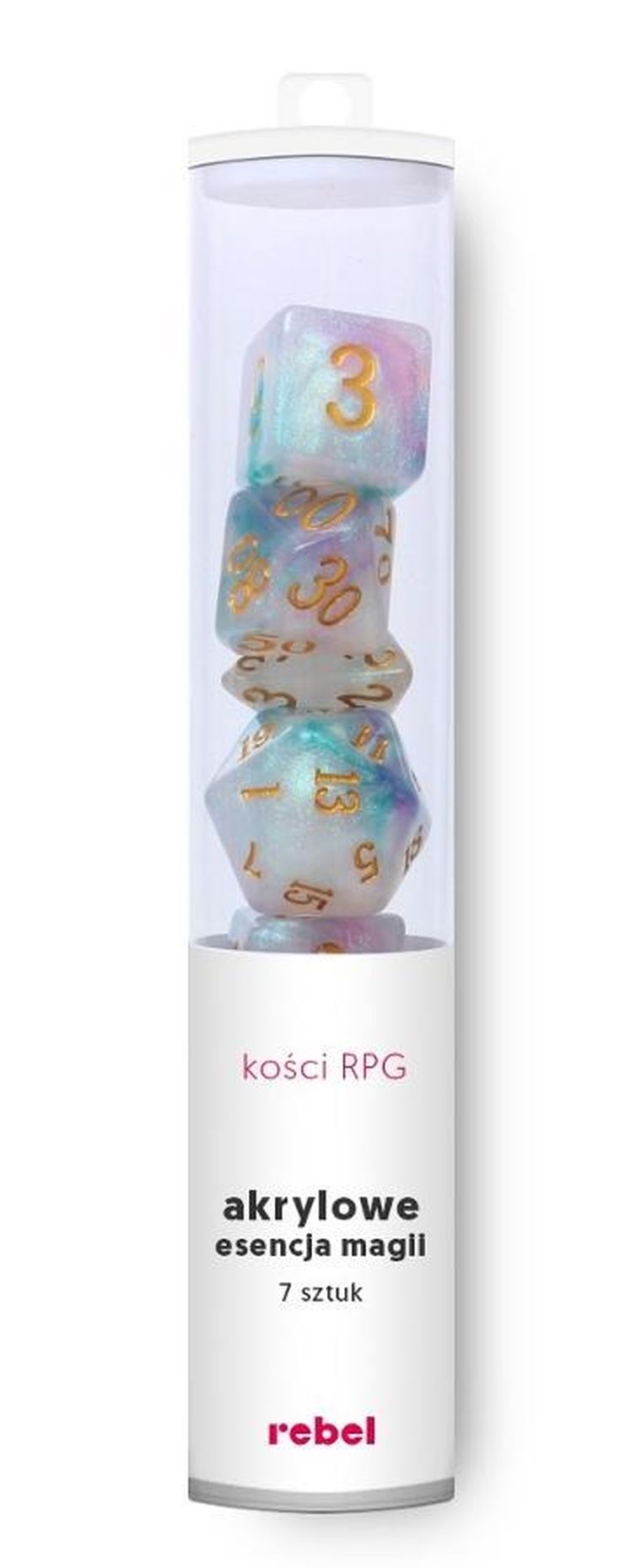Rebel, komplet kości, akrylowe, Esencja Magii