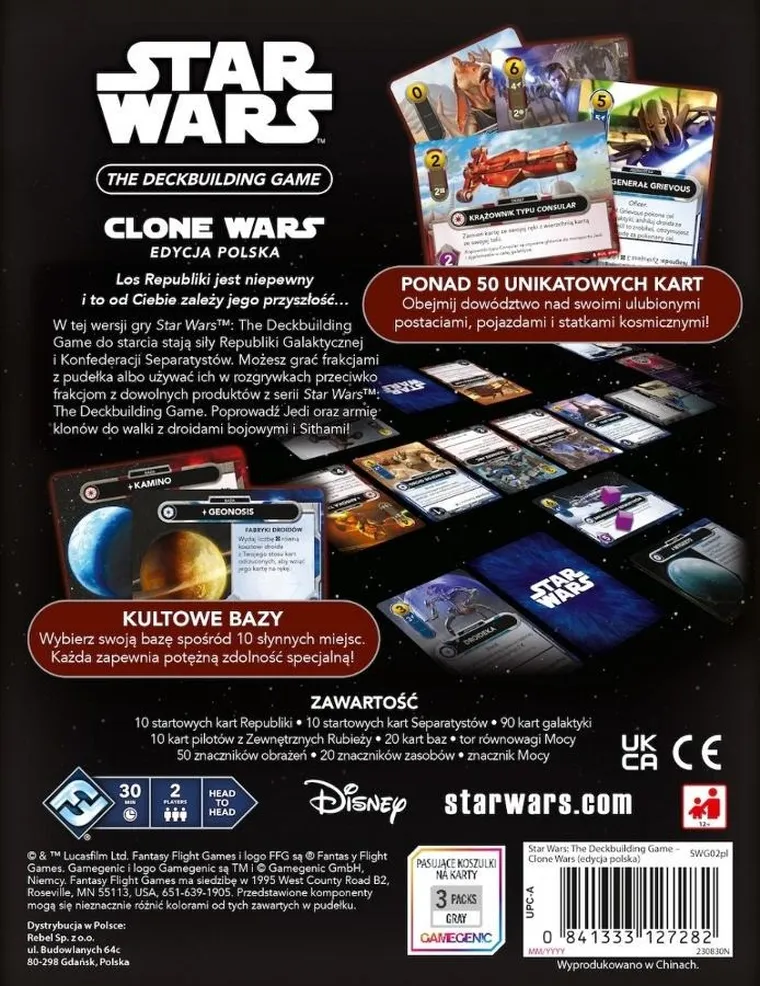 Rebel, Star Wars, The Deckbuilding Game: Clone Wars, gra strategiczna