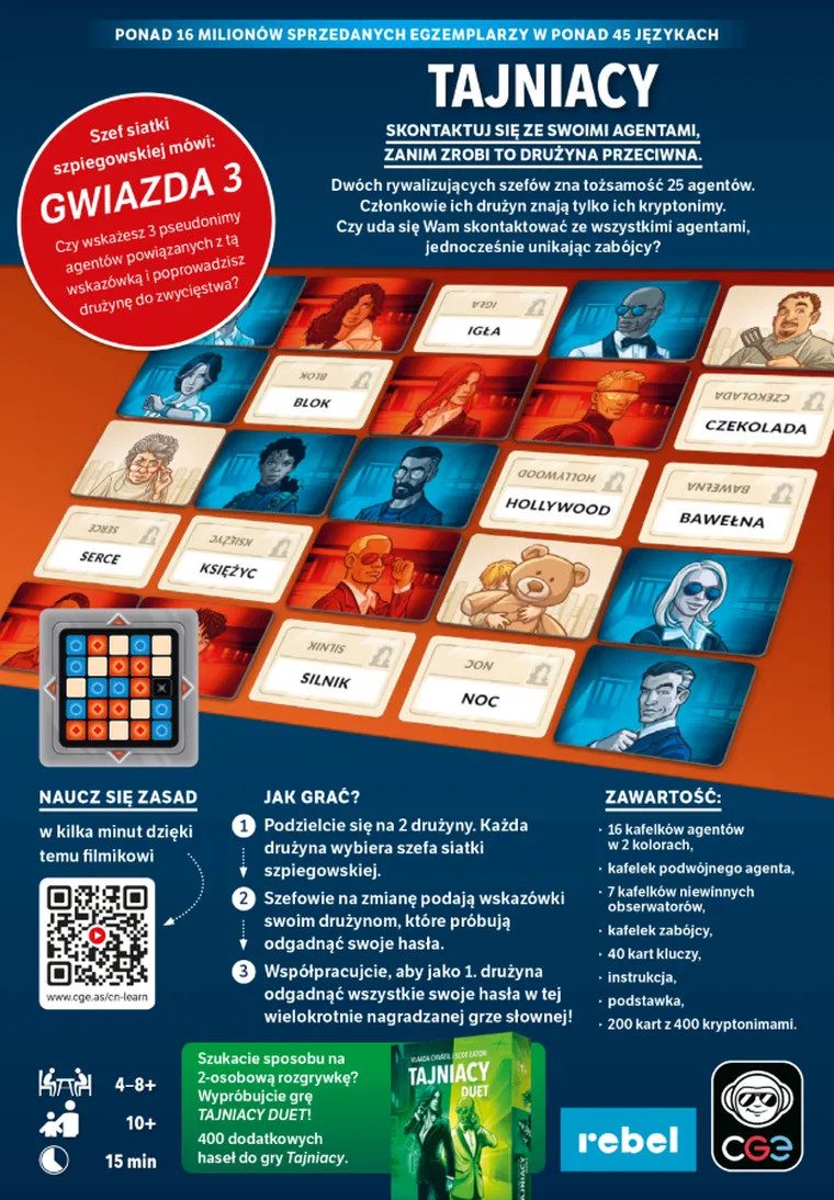 Rebel, Tajniacy, gra towarzyska