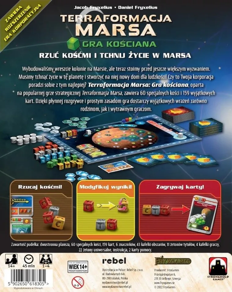 Rebel, Terraformacja Marsa, strategiczna gra kościana