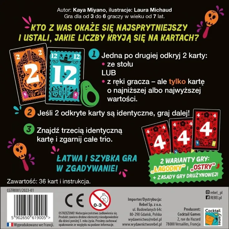 Rebel, Trio, gra karciana