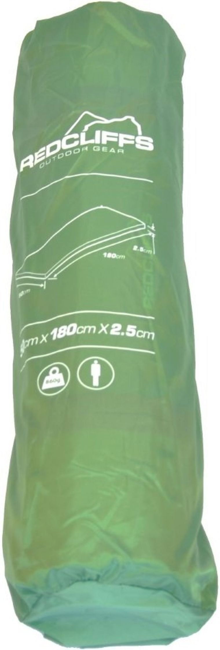 Redcliffs, mata turystyczna samopompująca, zielona, 180-50-2,5 cm