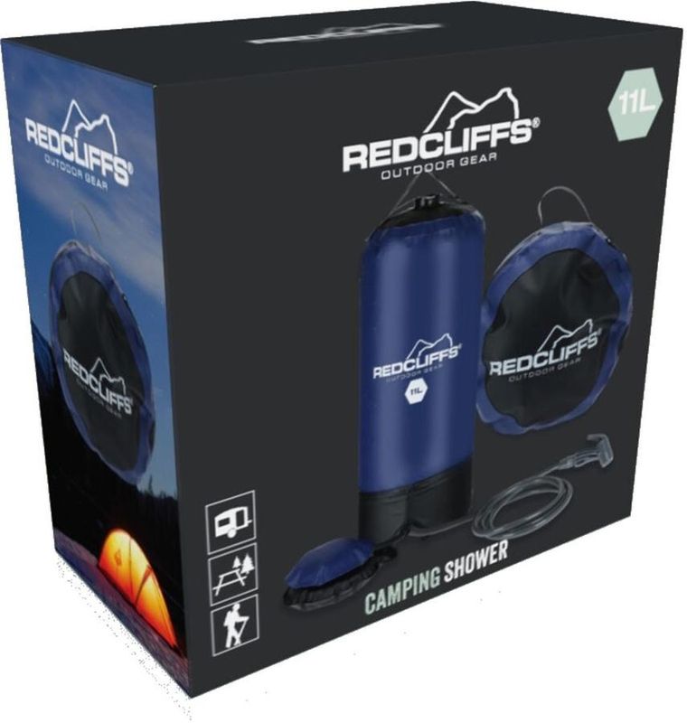 RedCliffs, prysznic solarny turystyczny, 11 l, z pompką