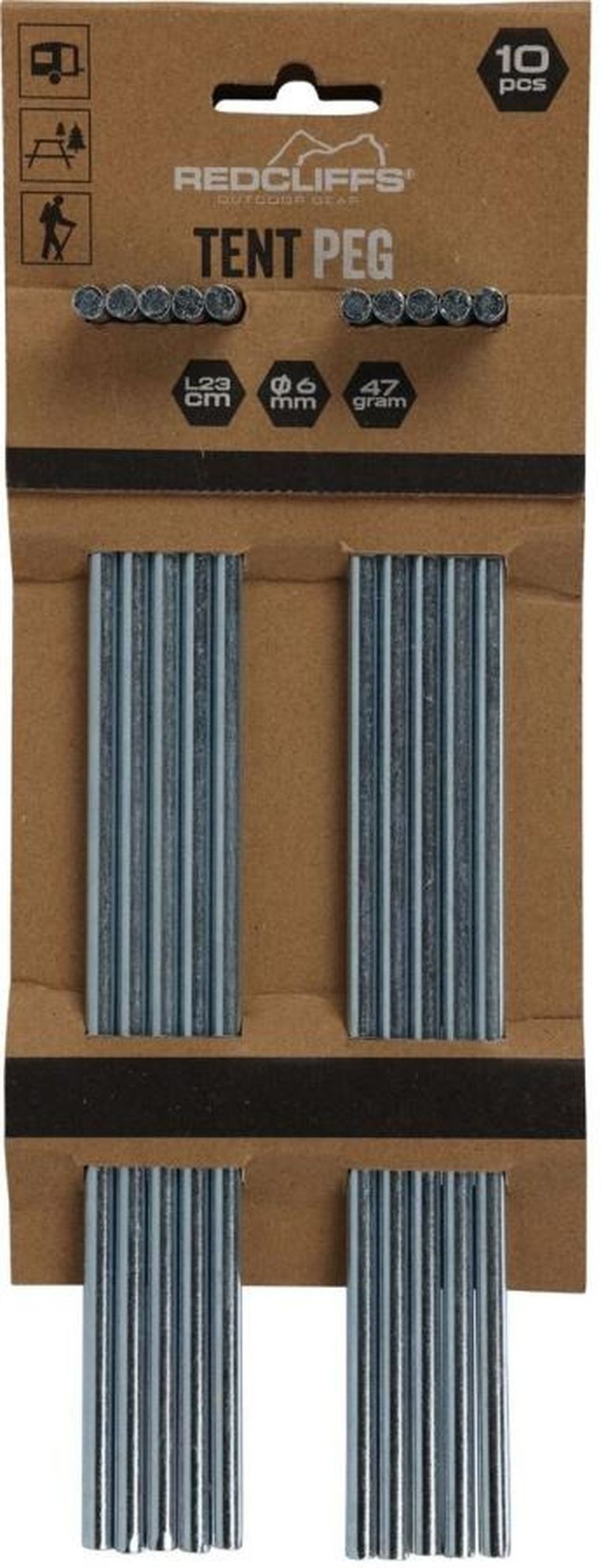 RedCliffs, śledzie do namiotu, 23 cm, 10 szt.