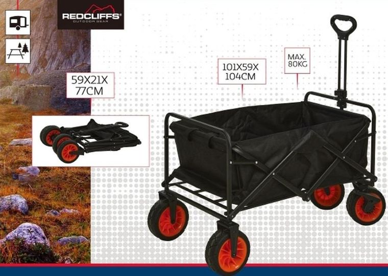 RedCliffs, wózek turystyczno-plażowy, składany