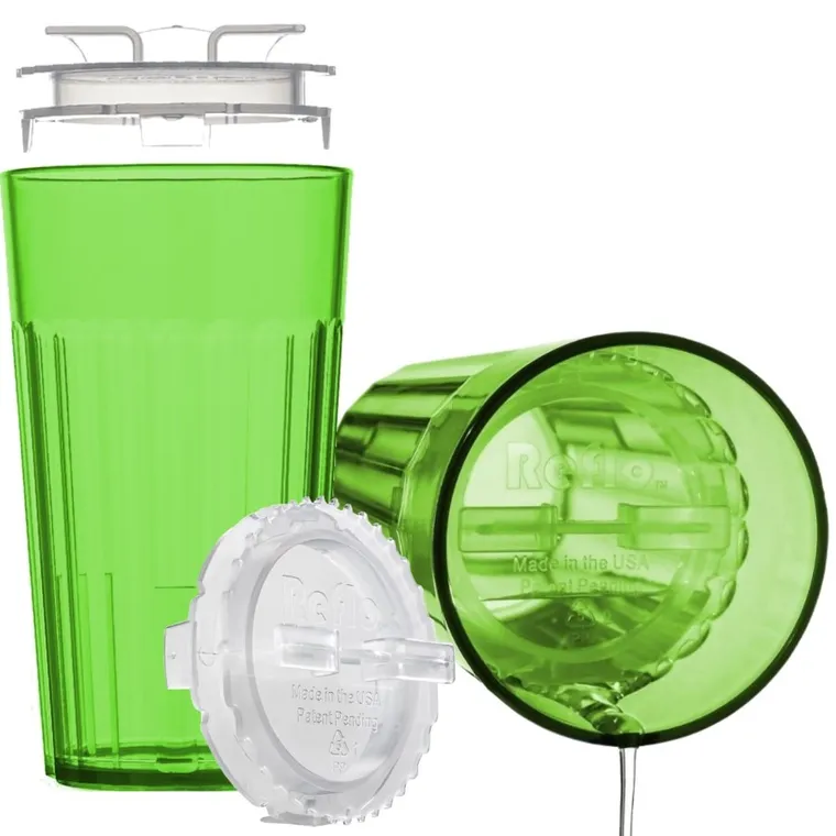 Reflo, kubek do nauki picia, zielony, 280 ml