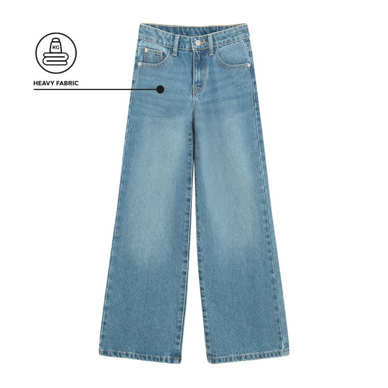 Regulowane jeansy z szerokimi nogawkami NOWEAR