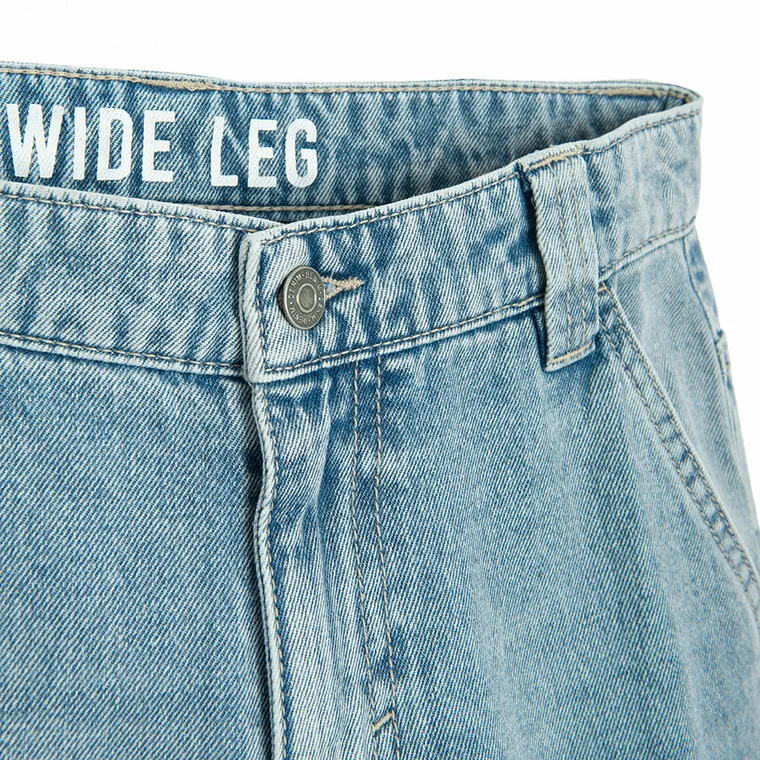 Regulowane spodnie jeansowe wide leg Cool Club