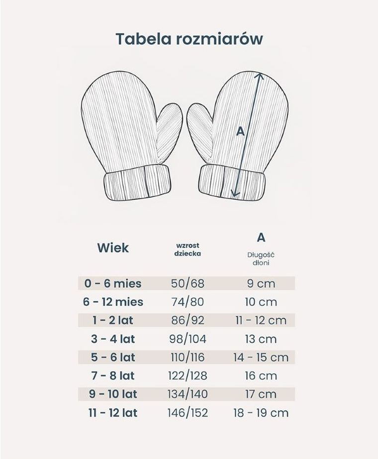 Rękawiczki chłopięce na sznurku, czarne, Rak