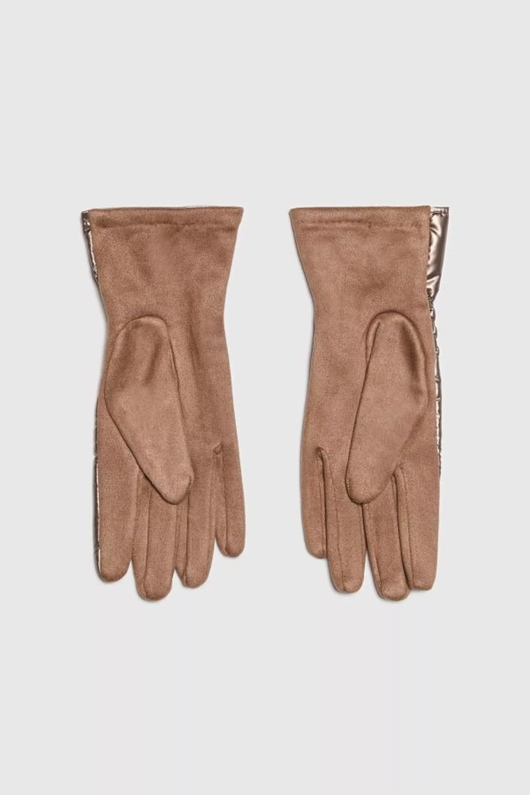 Rękawiczki damskie, brązowe, Moodo