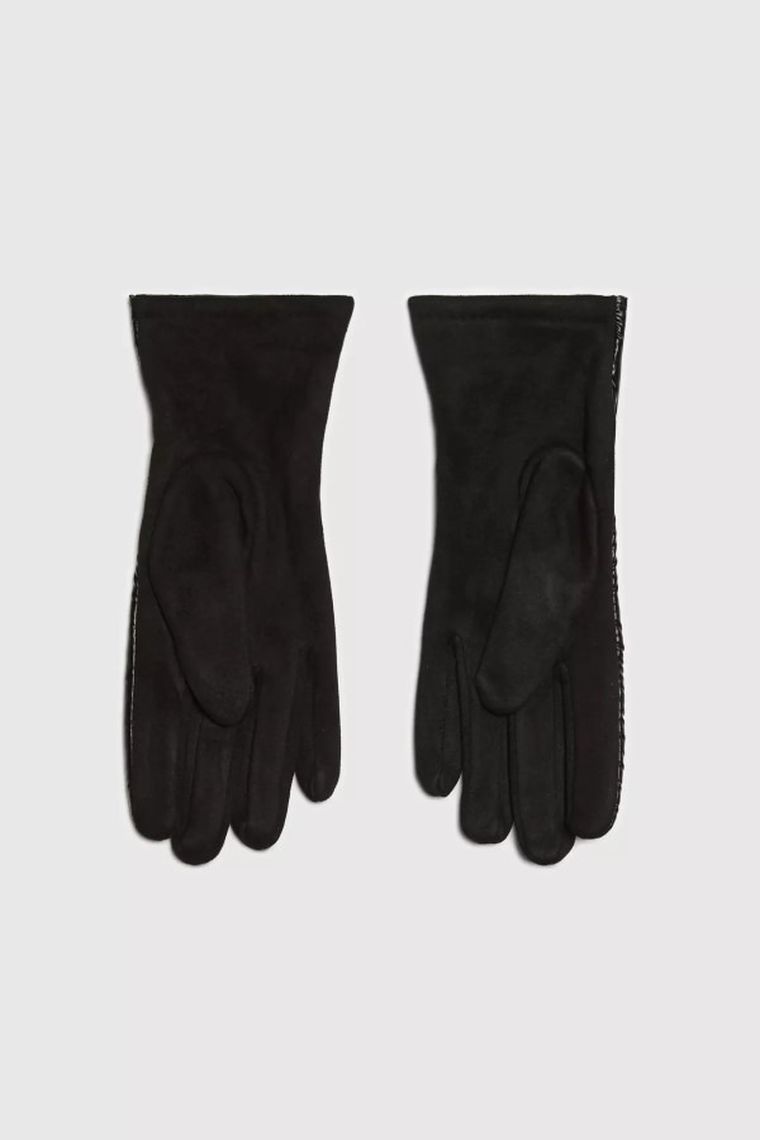 Rękawiczki damskie, czarne, Moodo