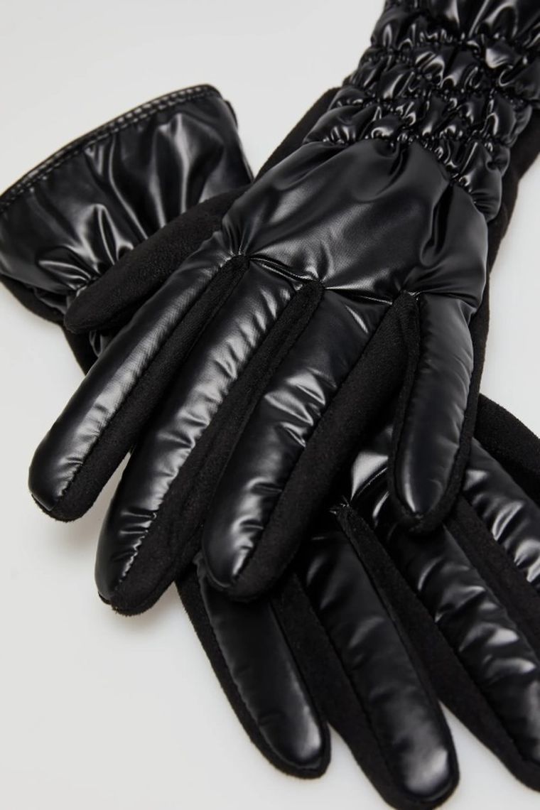 Rękawiczki damskie, czarne, Moodo