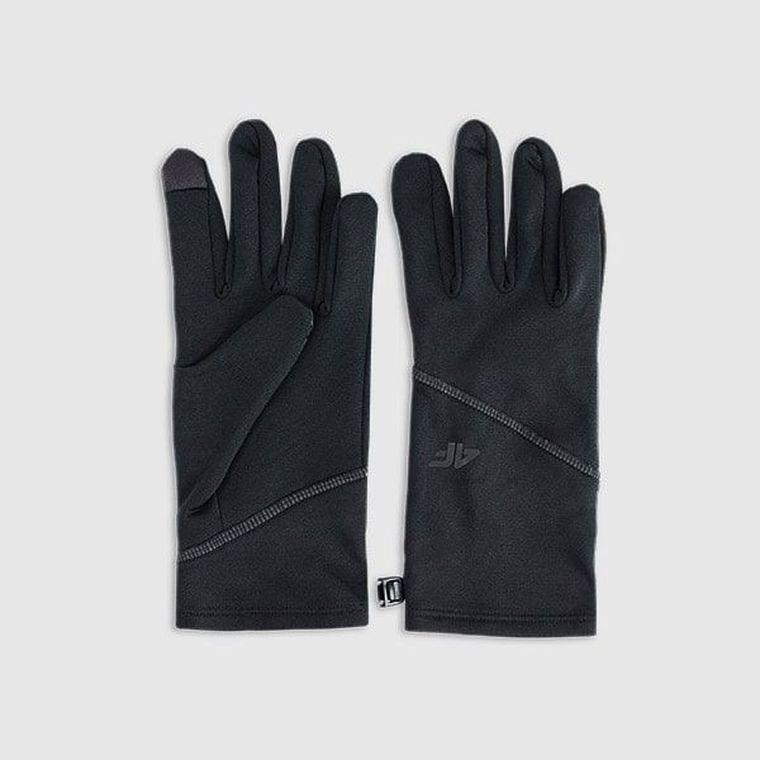 Rękawiczki, unisex, czarne, do ekranów dotykowych, 4F