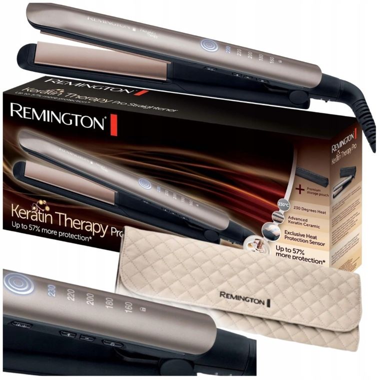 Remington, prostownica do włosów, Keratin Therapy S8590