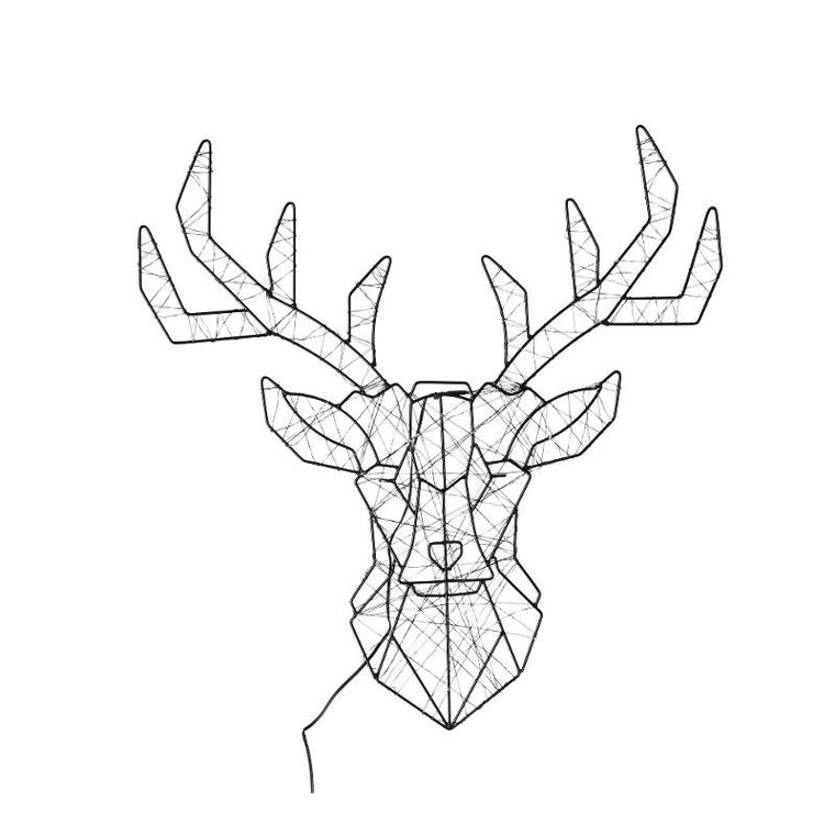 Renifer, ozdoba ścienna LED