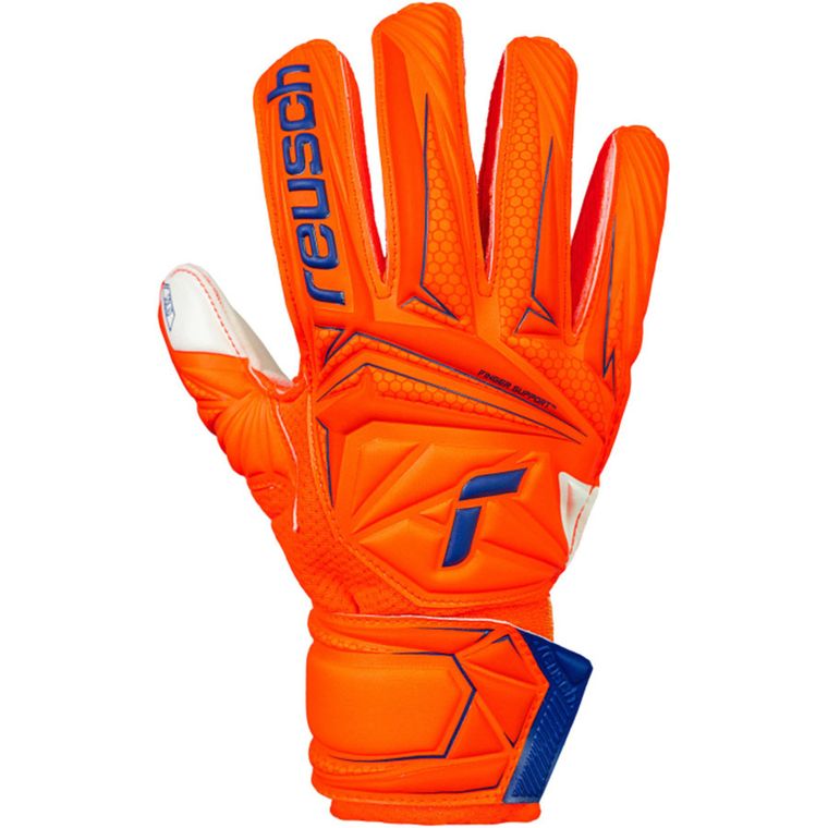 Reusch, rękawice piłkarskie, Attrakt Solid Finger Support Junior 56 72 510 2290, rozmiar 6