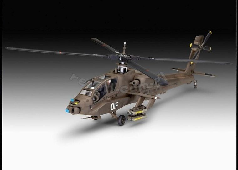 Revell, AH-64A Apache, model do sklejania, zestaw, 1:144