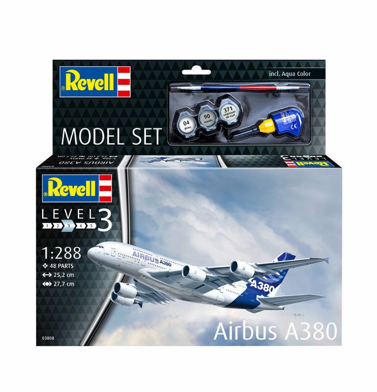 Revell, Airbus A380, model do sklejania, 63808, 1:288