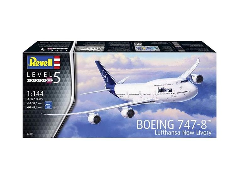 Revell, Boeing 747-8 Lufthansa nowy, model do sklejania
