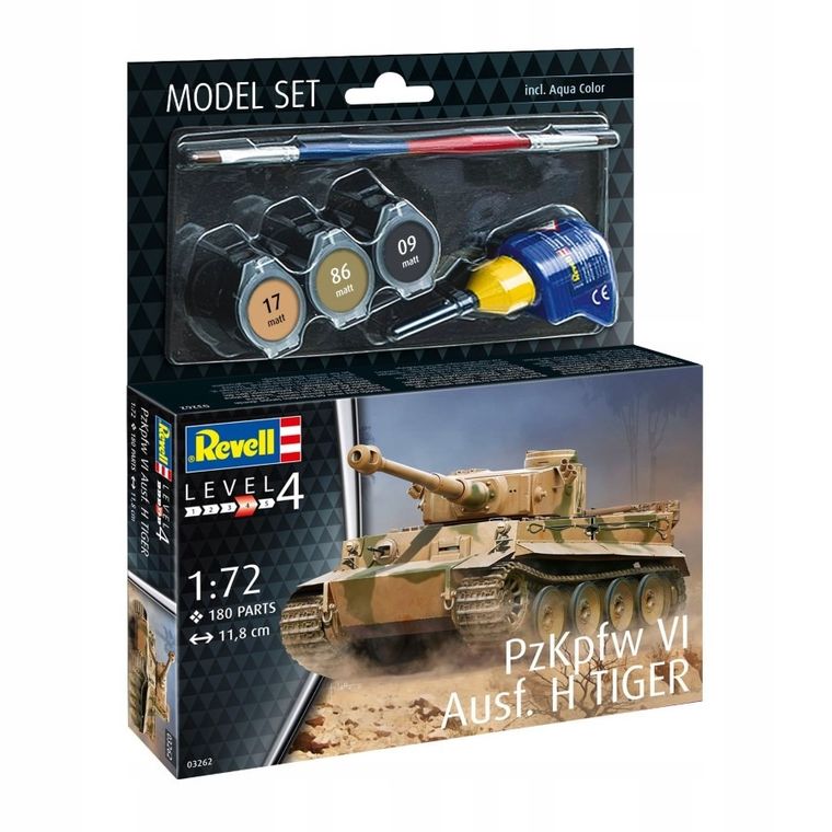 Revell, Czołg Panzerkampfwagen VI Ausf. H TIGER, model do sklejania, 1:72