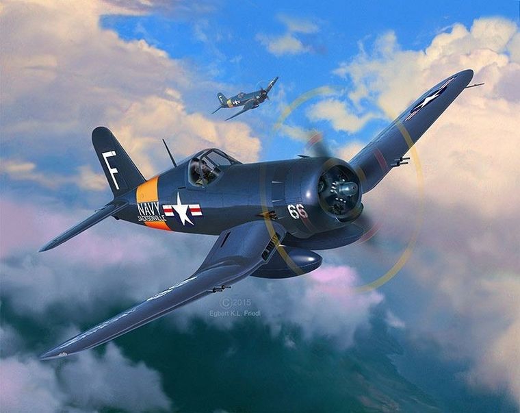 Revell, F4U-4 Corsair, model do sklejania z farbami, 1:72