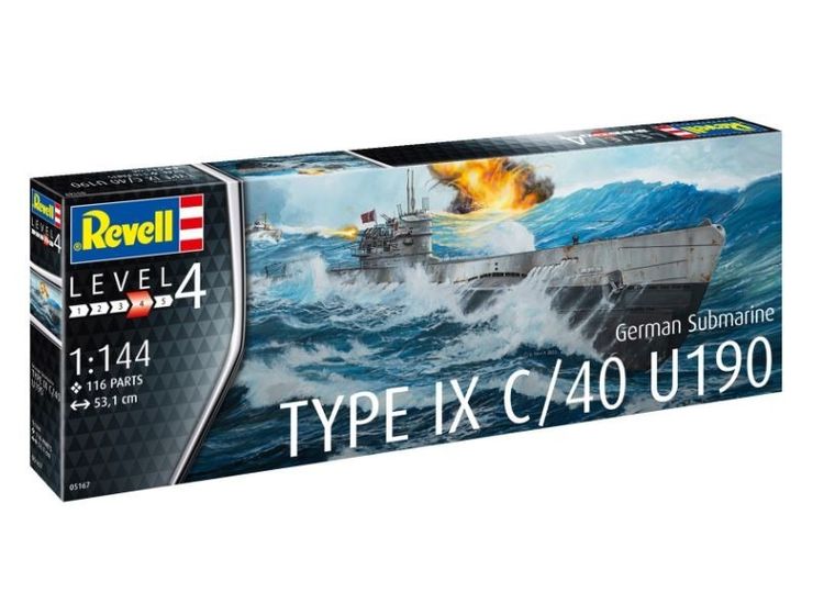 Revell, German Submarine T.IX C/40, model do składania, 1:144