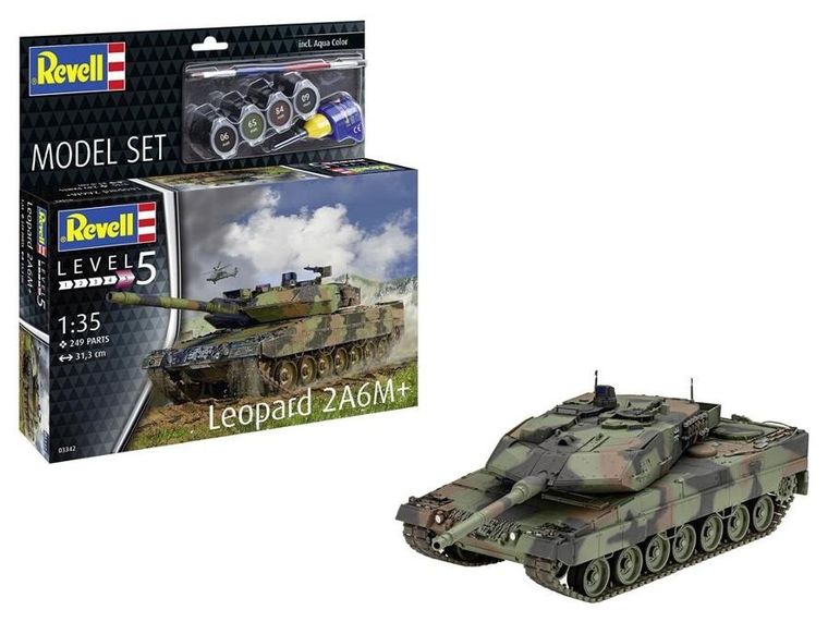 Revell, Model Set, Leopard 2A6M+, model do sklejania