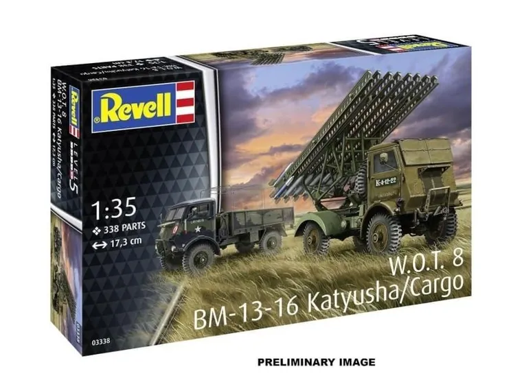Revell, Model Set, W.O.T. 8 BM-13-16 Katyusha/Cargo, model do sklejania z farbami