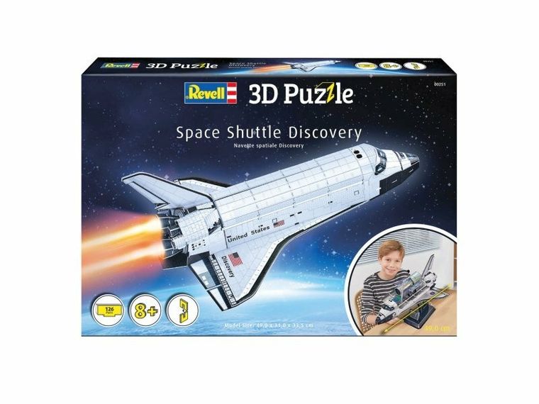 Revell, Prom kosmiczny Discovery, puzzle 3D, 126 elementów