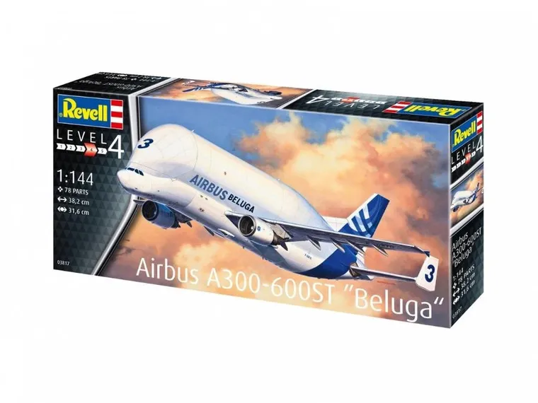 Revell, Samolot Airbus A300-600ST Beluga, model do składania, 1:144