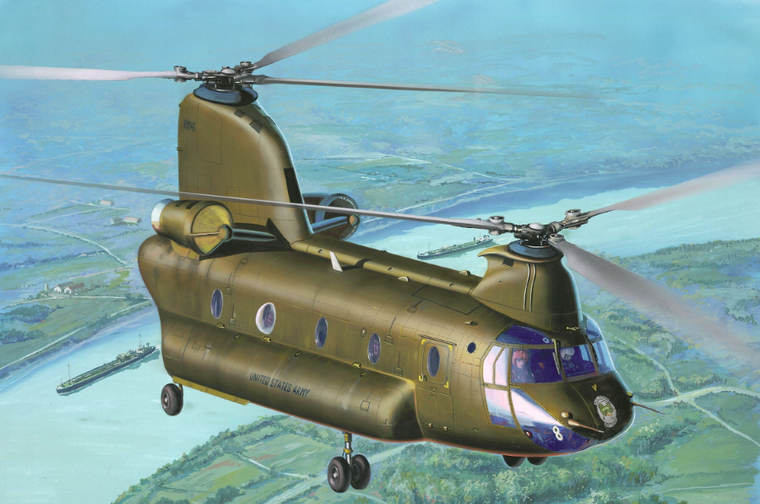 Revell, Set CH-47D Chinook, model do sklejania, 1:144