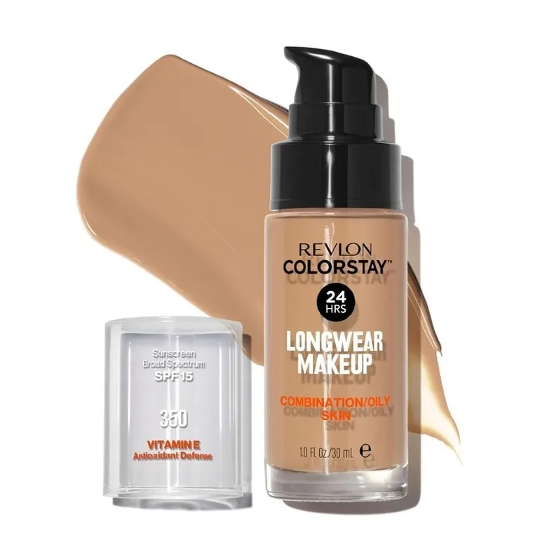 Revlon, ColorStay, podkład do cery mieszanej i tłustej z formułą SoftFlex, 350 Rich Tan, 30 ml