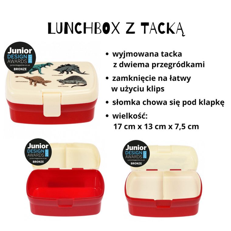 Rex London, Dinozaury, lunchbox i bidon, zestaw