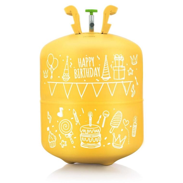 Ricokids, butla z helem, z balonami i wstążką, na 30 balonów