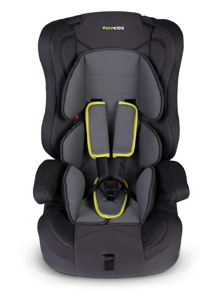 Ricokids, Elio, fotelik samochodowy, 9-36 kg, szary