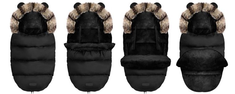 Ricokids, Elmi, śpiworek do wózka, 4w1, czarny