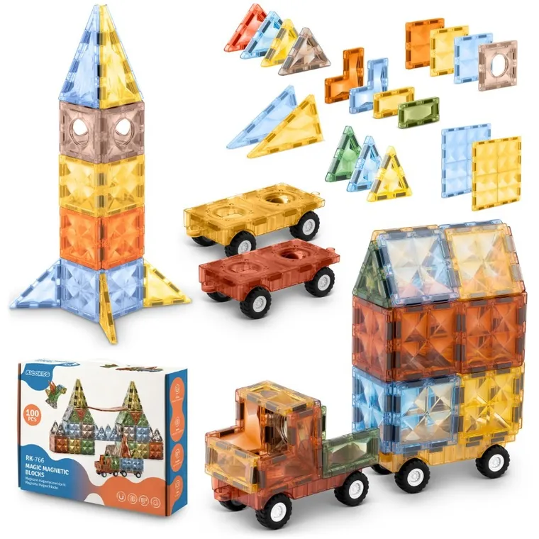 Ricokids, klocki magnetyczne, 100 elementów