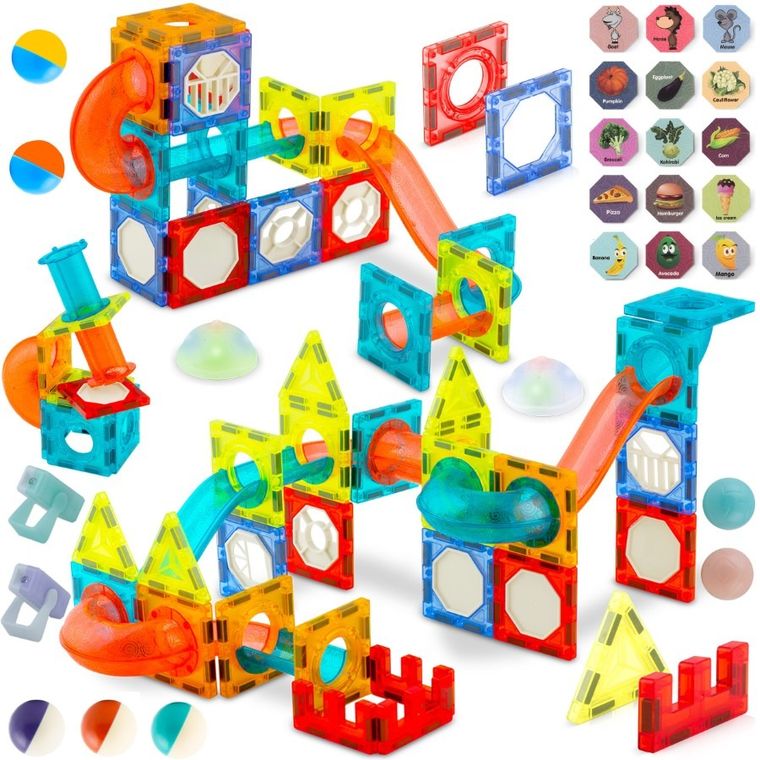 Ricokids, klocki magnetyczne z podświetleniem, 70 elementów