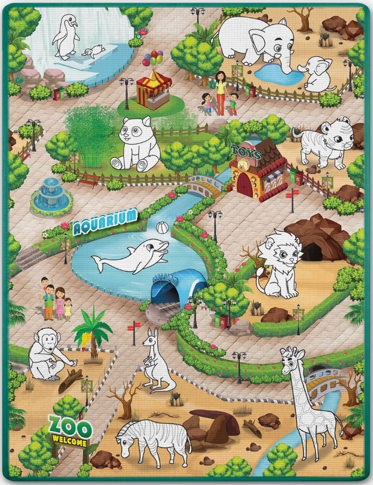 Ricokids, mata piankowa do kolorowania, 120-90-0,3 cm