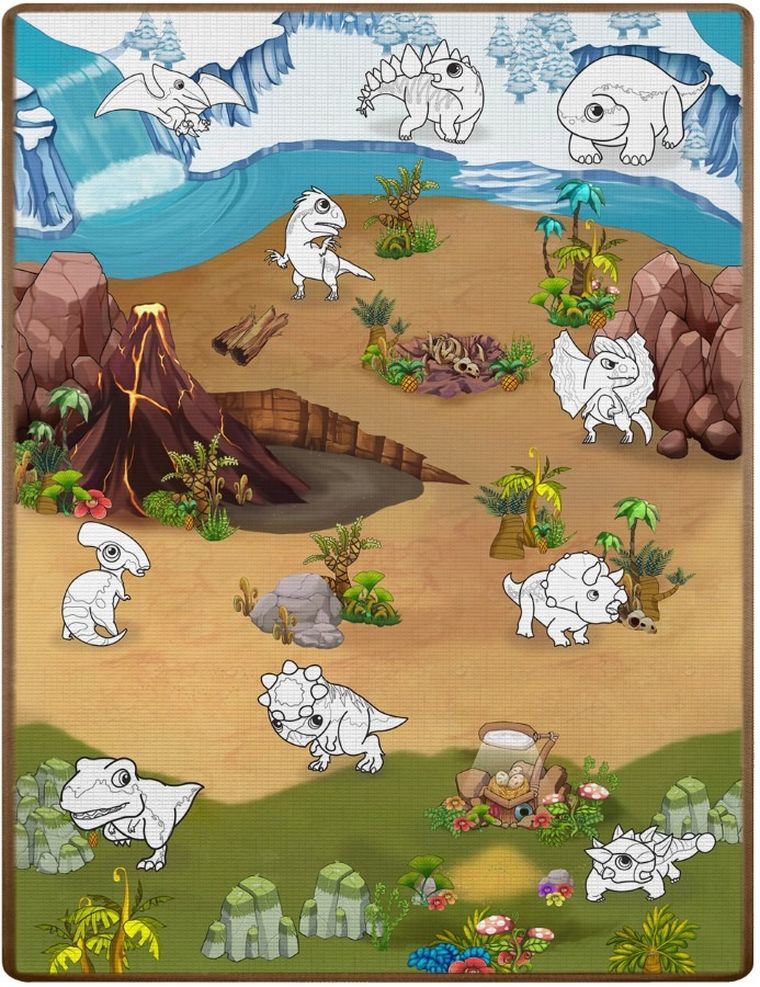 Ricokids, mata piankowa do kolorowania, 120-90-0,3 cm