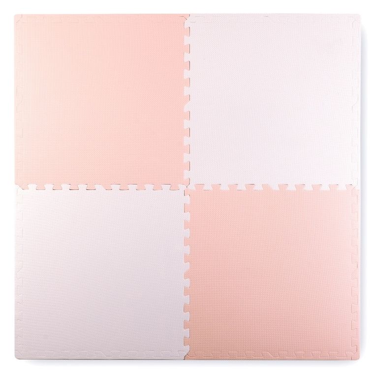 Ricokids, mata piankowa puzzle, różowa, 60-60 cm