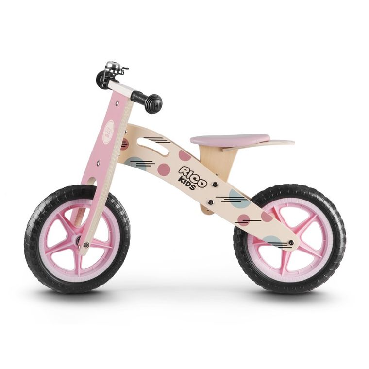 Ricokids, rowerek biegowy, 12 cali, drewniany
