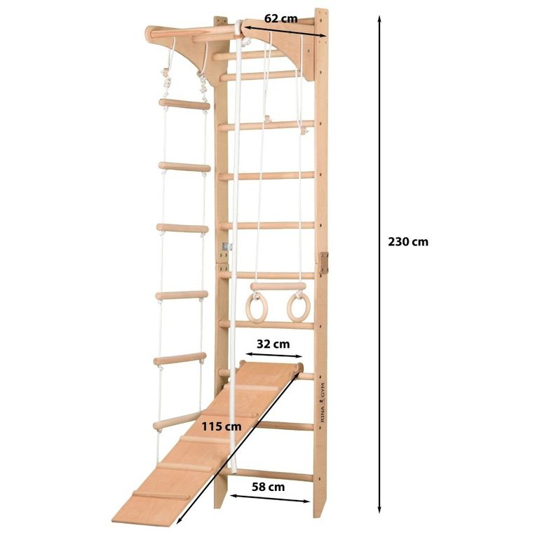 Rinagym, drabinka gimnastyczna, SPR C+slide, naturalny