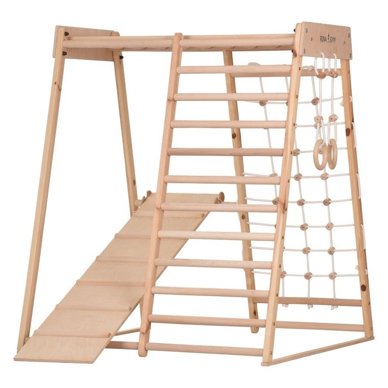 Rinagym, drewniana rama gimnastyczna, Classic, naturalny