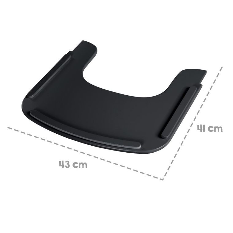 Roba, Sit Up Flex, tacka do krzesełka, drewniana, czarna