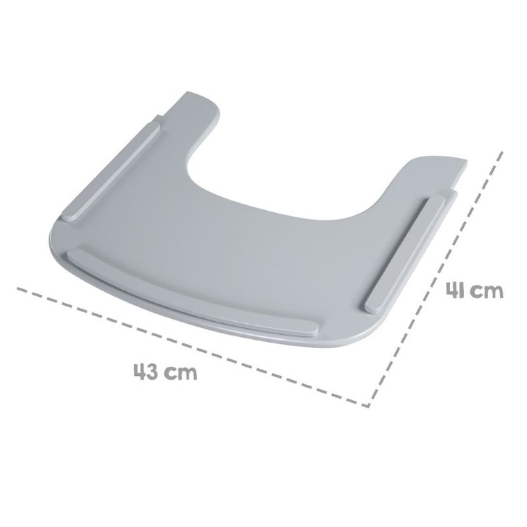 Roba, Sit Up Flex, tacka do krzesełka, drewniana, szara