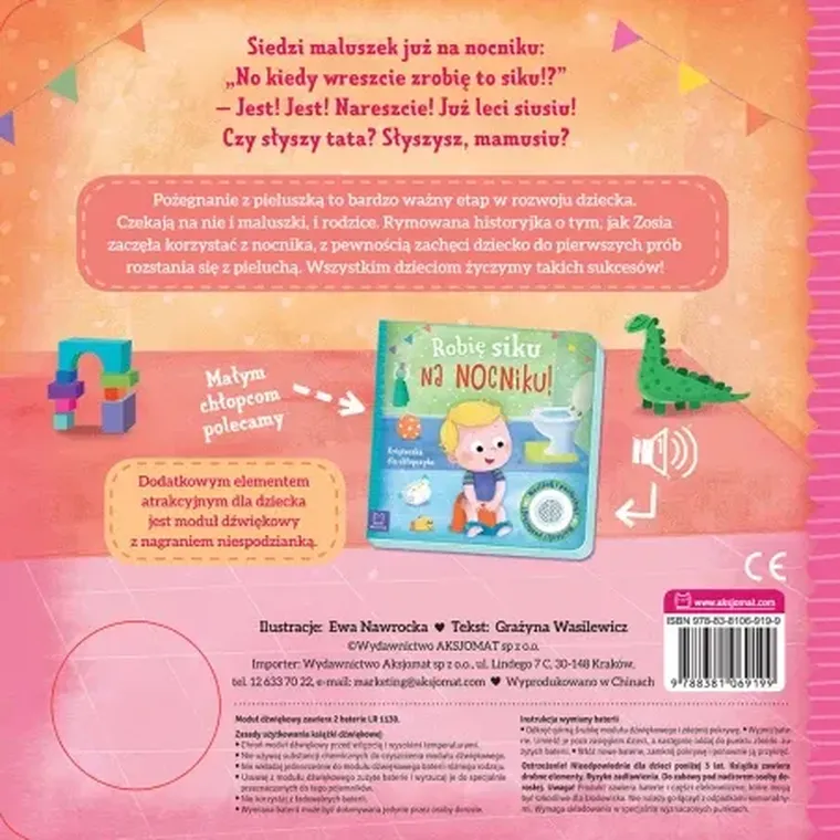 Robię siku na nocniku. Książeczka dla dziewczynki