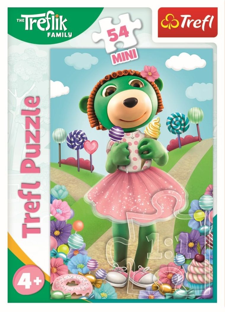 Rodzina Treflików, Wesoły świat Treflików, puzzle mini, 54 elementy, 1 szt.