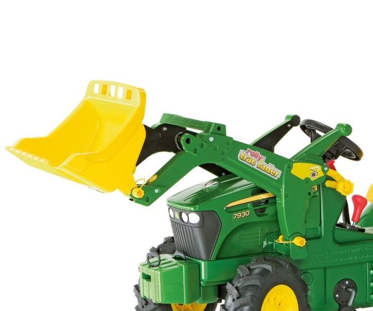Rolly Toys, John Deere, traktor Rolly Farmtrac, z łyżką i pompowanymi kołami, 710126